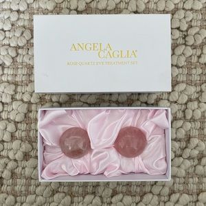 Angela Caglia Rose Quartz Eye Treatment Set - NEW